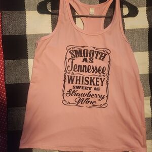 Smooth Graphic Pink Tank Top